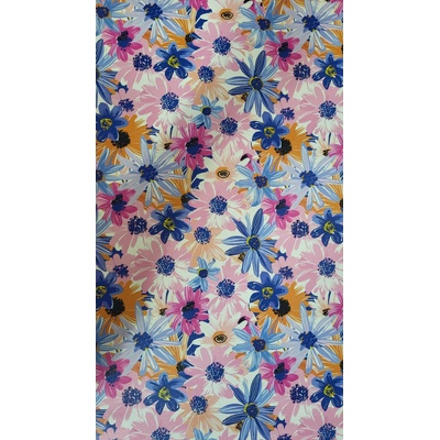 Plnofarebná koženková potlač - kvety Rozmer panelu: 100x140