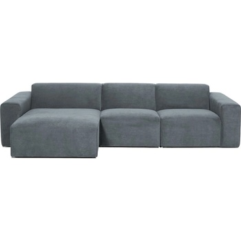 Scandic Сив ъглов диван от рипсено кадифе (ляв ъгъл) Sting - Scandic (STING CH. LEFT WAVE grey 20)