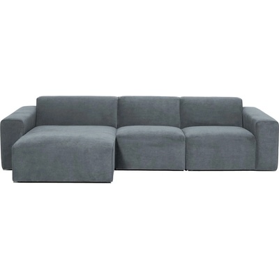 Scandic Сив ъглов диван от рипсено кадифе (ляв ъгъл) Sting - Scandic (STING CH. LEFT WAVE grey 20)