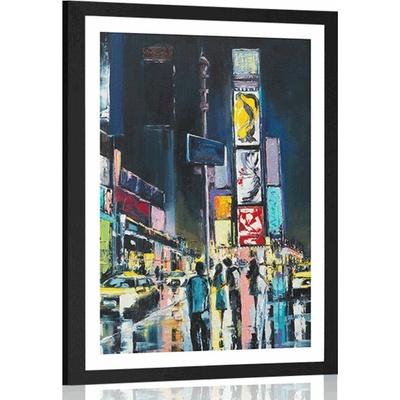 Plagát s paspartou farebný New York