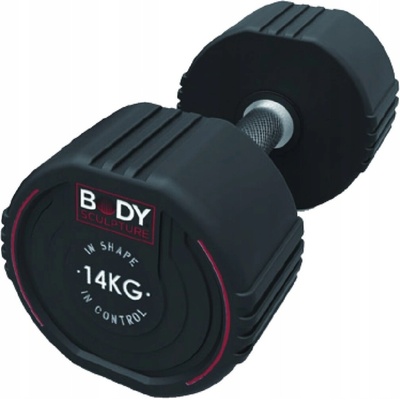 Body Sculpture Potažené pogumované činky s pevnou váhou 1 x 14 kg