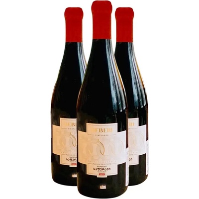 BEBERI Beberi Winery Prémiové Saperavi červené suché víno 14% 3 x 0,75 l (holá lahev)