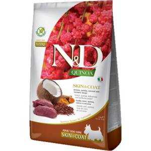 N&D N&D Quinoa Skin & Coat Venison, Mini за мини породи с еленско месо, киноа, кокос и куркума