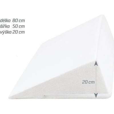 Bellatex Biela Klinový podhlavník 80 x 50 x 20 cm