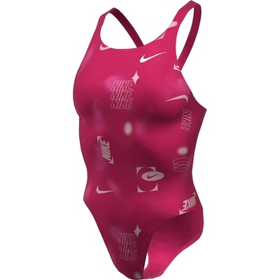 Nike HydraStrong Multi Print Fastback One Piece - Rush Pink