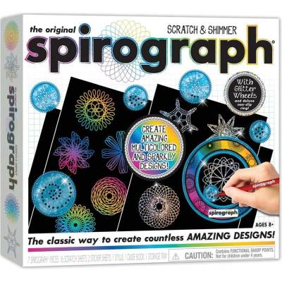 Spirograph Šablóny na kreslenie Scratch & Shimmer set