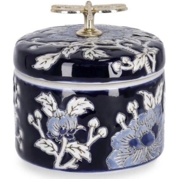 Bizzotto Порцеланова ваза MENG 11x11 син/бял (0503278)