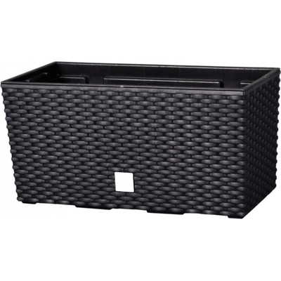 Prosperplast Květináč 39,5 x 18,5 x 19,5 cm plast stříbrný