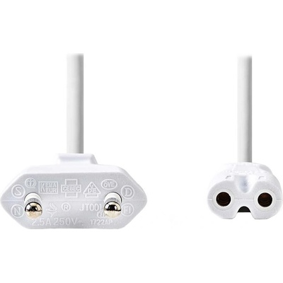 Nedis PCGP11040WT20 - Napájecí Kabel | Euro Zástrčka – IEC-320-C7 | 2 m | Bílá barva