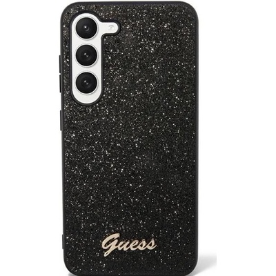 GUESS Калъф Guess - Glitter Flakes Metal Logo, Galaxy S23 Plus, черен (3666339114763)
