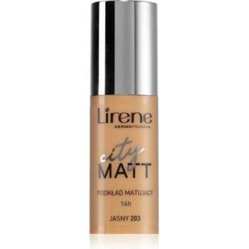 Lirene City Matt матиращ флуид фон дьо тен с изглаждащ ефект цвят 203 Light 30ml