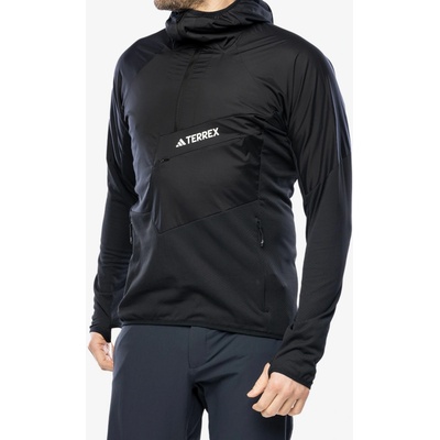 adidas Terrex Techrock Ultralight Half Zip Hooded Fleece black