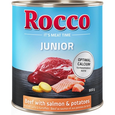 Rocco Junior hovädzie s lososom a zemiakmi 6 x 800 g