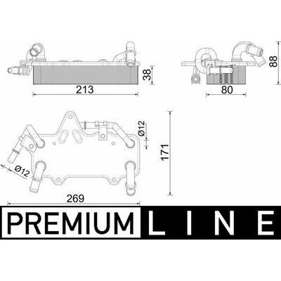 Chladič oleja automatickej prevodovky MAHLE ORIGINAL CLC 283 000P (CLC283000P)