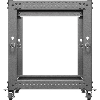 Lanberg open rack 19" 12U 600x600-1100 adjustable black (OR01-6112-B)