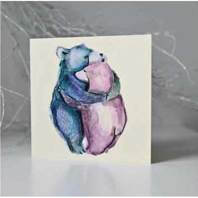 Kubu Design Přáníčko "Láskyplné objetí" 14,5cm x 14,5cm