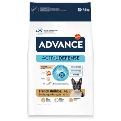 Affinity Advance Dog Adult French Bulldogs - пълноценна храна за кучета от породата френски булдог с патица, над 1 година - 7, 5 кг, Испания