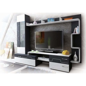 Bogdan Furniture G Холна секция Крафт 220см, черно фрезе и дъб крафт бял
