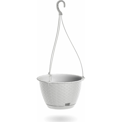 Prosperplast květináč závěsný Ratolla Round W Bílá 24,3 cm