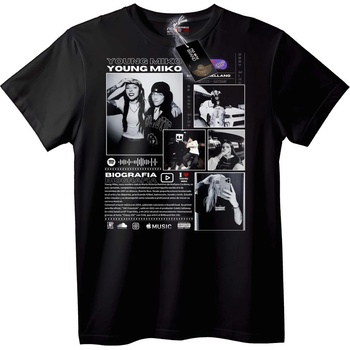 NOONEBRAND Тениска Young Miko музикална биография - M, Black