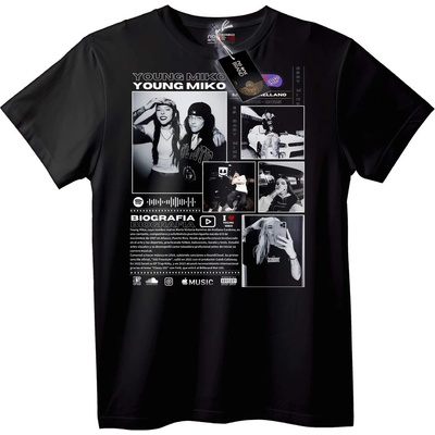 NOONEBRAND Тениска Young Miko музикална биография - M, Black