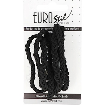 Gumičky do vlasov Eurostil Profesional - čierne, 8 ks (07460/50)