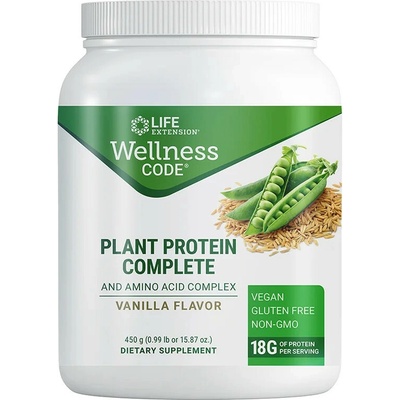 Life Extension Plant Protein Complete Vanilka 450 g prášok