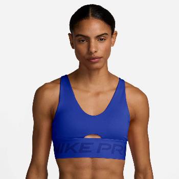 Nike Pro Indy Plunge Women'S Medium-Support Padded Sports Bra Medium Impact Womens - Royal/White