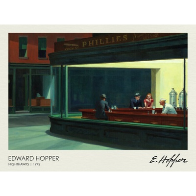 Plagát, Obraz - Noční dravci, Edward Hopper, 40 × 30 cm