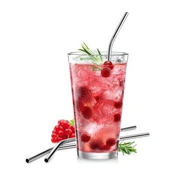 Tescoma myDRINK nerezové slamky 4 ks s čistiacou kefkou