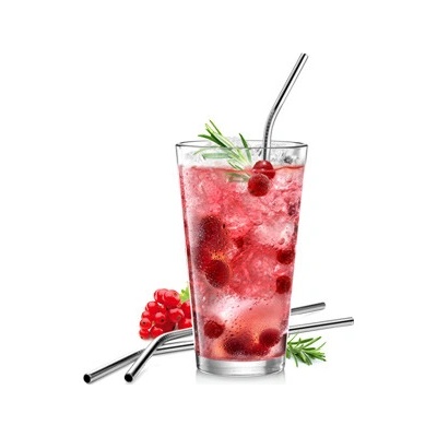 Tescoma myDRINK nerezové slamky 4 ks s čistiacou kefkou