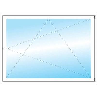 OKNA HNED Plastové okno 155x114 cm (1550x1140 mm) bílé otevíravé a sklopné pravé