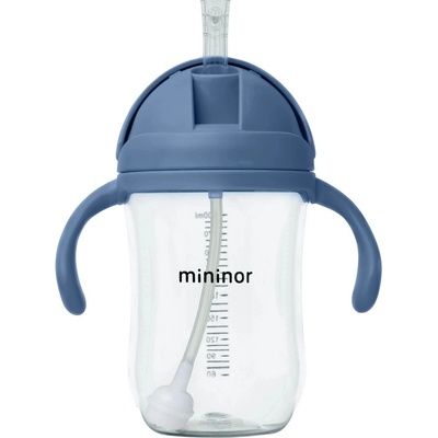 Mininor fľaša so slamkou z tritanu 330 ml Blue Whale