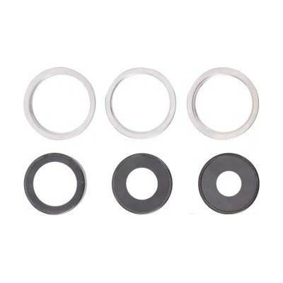 Sklíčko zadní kamery iPhone 13 PRO MAX + rámeček silver (3pcs.)