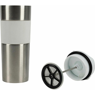 Bergner Termohrnček 460 ml nerez biela