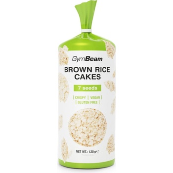 GymBeam Hnedé ryžové chlebíčky quinoa a chia 120 g
