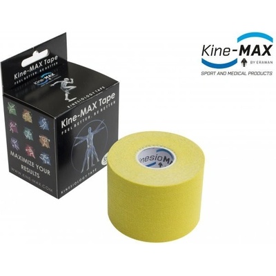 KineMAX Kinesiologický tejp MAX Tape Classic žlutý 5 x 5 cm