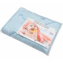 New Baby froté osuška s výšivkou a kapuckou 80x80 modrá žirafka