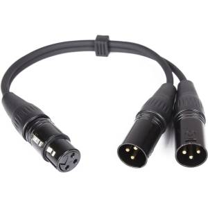 s. Cab Y099-03, XLR-M/2xXLR-F, 0.3m
