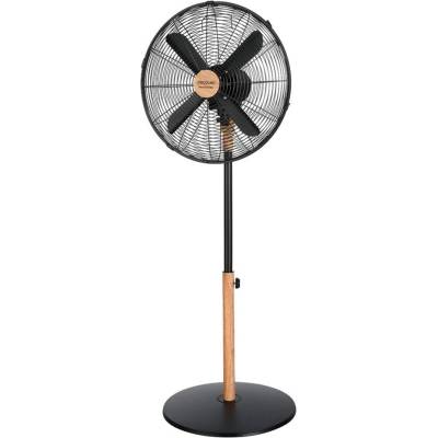 Cecotec stand fan EnergySilence 600 Woodstyle, 50 W, wood look, 40 cm diameter with 4 blades, 3 speeds, oscillation, height adjustable, maximum safety - 08233