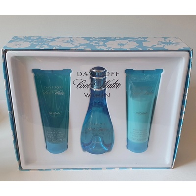 Davidoff Cool Water woman EDT 100 ml + tělové mléko 75 ml + sprchový gel 75 ml dárková sada