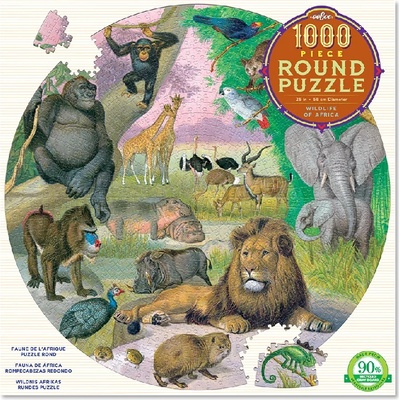 eeBoo Puzzle Eeboo Round Wildlife Of Africa 1000pc (epzcwla)