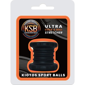 Kiotos KSB Silicone Cockring & Ball Stretcher Ultra Black