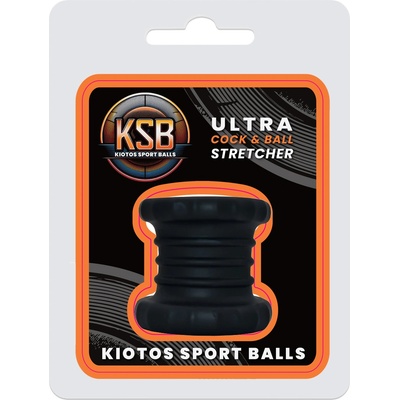 Kiotos KSB Silicone Cockring & Ball Stretcher Ultra Black