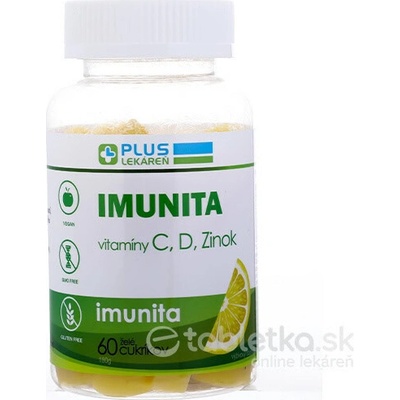 Plus Lékáreň Imunita Vitamíny C D Zinok želé 75 g 60 ks