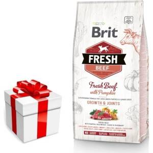 Brit Fresh Beef & Pumpkin Puppy Large Growth & Joints 12кг + безплатна изненада за кучето
