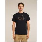 Icebreaker Merino Blend 125 Cool-Lite Sphere SS Tee Across the Peaks Размер: L / Цвят: черен