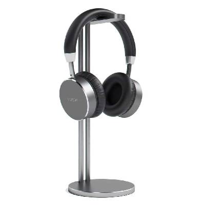 Aluminium Slim Headphone Stand - дизайнерска алуминиева поставка за слушалки (тъмносив)