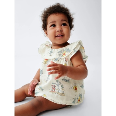 GAP Baby mušelínový outfit set Gap × Macko Pú Biela