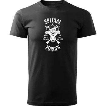 Image 1 of DRAGOWA Тениска с къс ръкав Special Forces, черна, 160 г/м2 (6461)